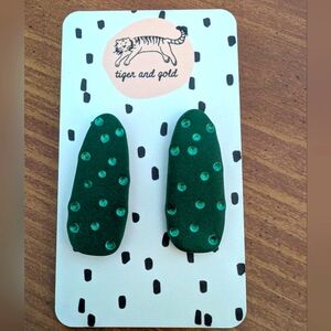 Pickle Stud Earrings 🥒